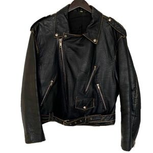 Vintage Leather Biker Jacket